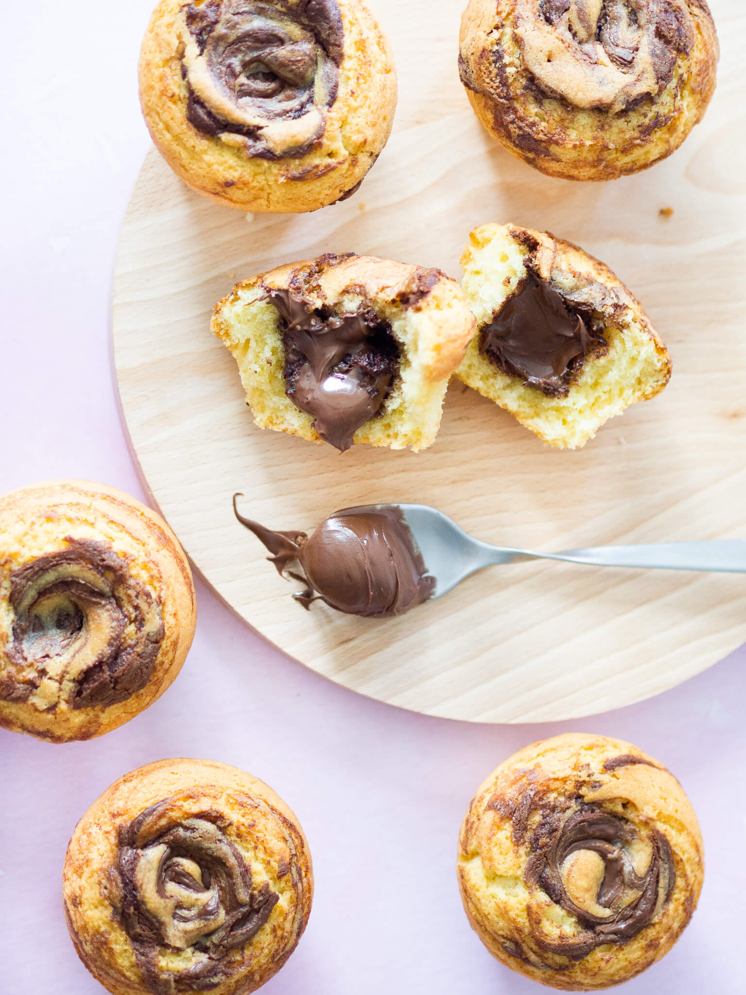 Rezept Nutella Swirl Muffins mit weichem Kern Einfach himmlisch