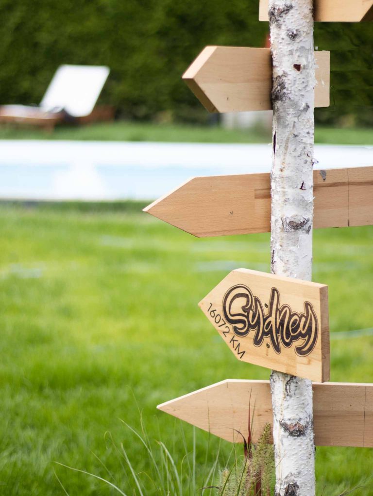 Fabelhafte Wegweiser Holz Fur Garten Bilder